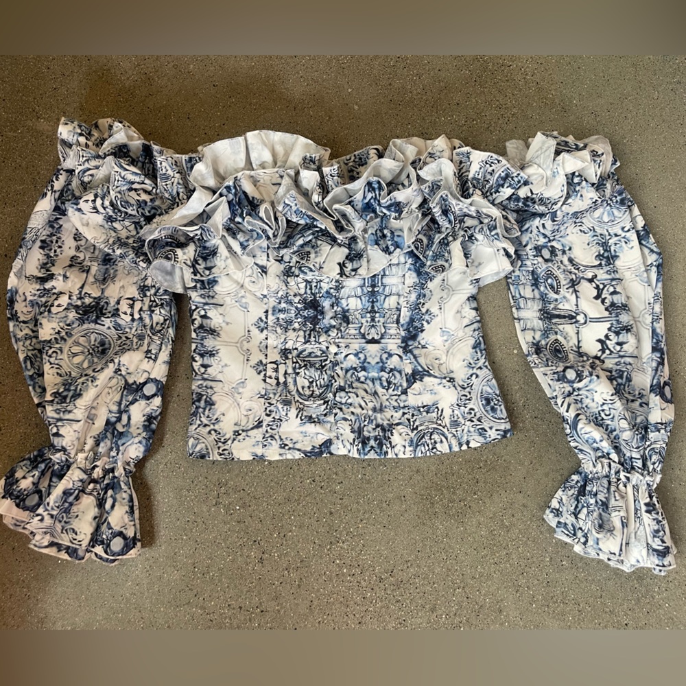 Off the shoulder ruffle blouse